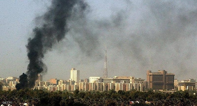 الجيش العراقي يعلن سقوط صاروخين قرب المنطقة الخضراء ببغداد