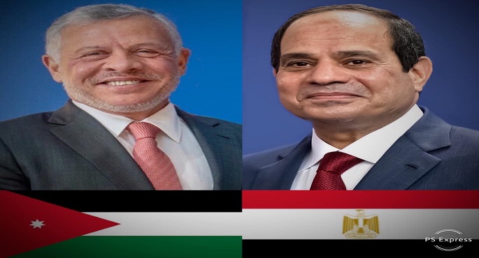 الرئيس السيسي يبحث هاتفيا مع ملك الأردن جهود استئناف عملية السلام في الشرق الأوسط