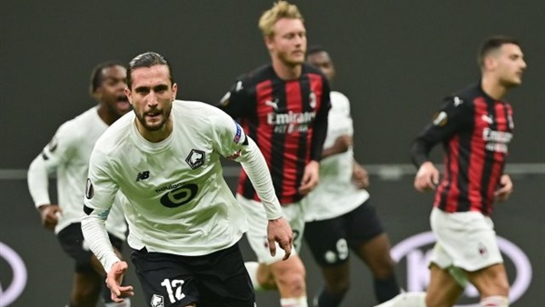 ليل الفرنسي يفوز على ميلان بثلاثية في الدوري الأوروبي