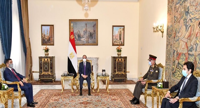 الرئيس السيسي يؤكد حرص مصر على التعاون مع العراق في كافة المجالات