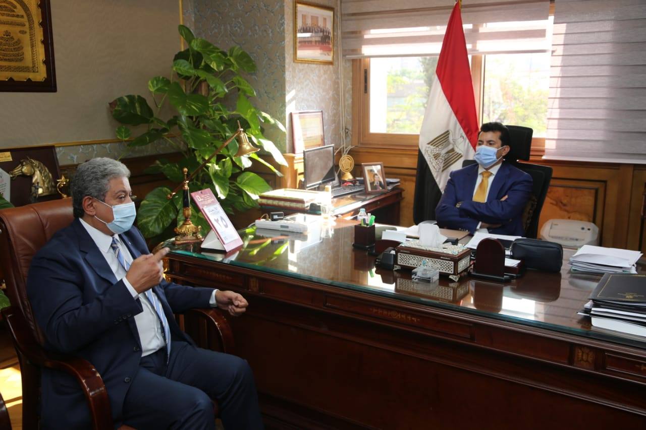 بالصور..وزير الشباب والرياضة يلتقي الأمين العام للمنظمة الكشفية العربية