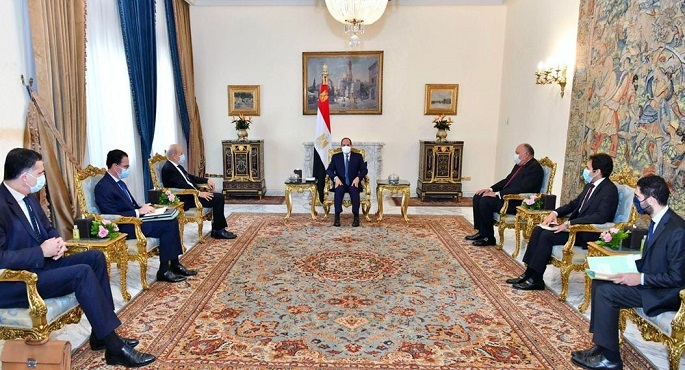 الرئيس السيسي يستعرض مع وزير خارجية فرنسا تعزيز جهود إعلاء قيم التسامح ومواجهة التطرف والكراهية