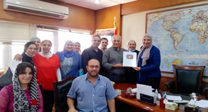 بالصور .. النيل للأخبار تحتفل بحصولها على درع اليوتيوب الفضي
