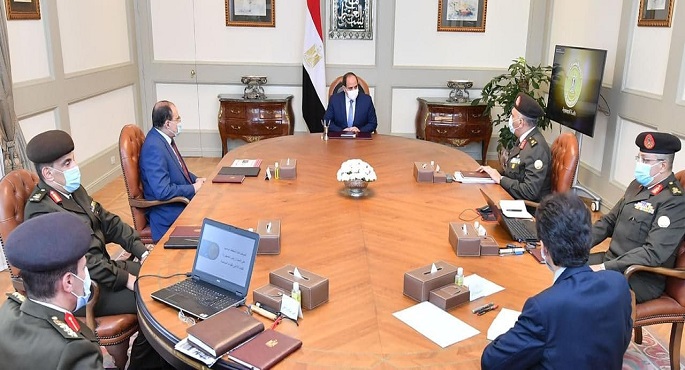 السيسي يتابع عددا من المشروعات القومية التي تضطلع بها الهيئة الهندسية على مستوى الجمهورية