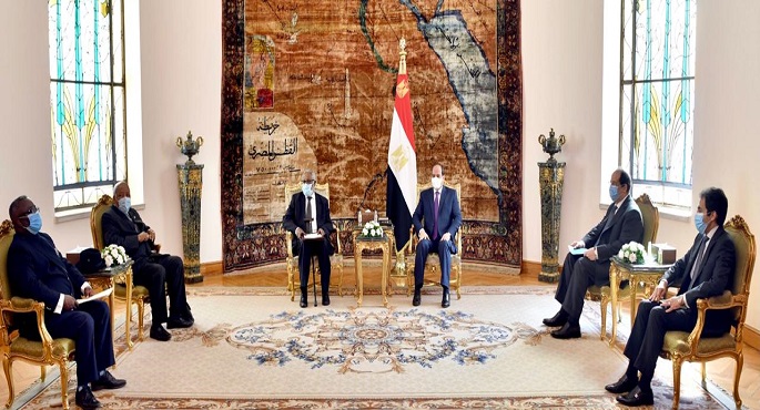 الرئيس السيسى يستقبل سام نيوما رئيس جمهورية ناميبيا الأسبق