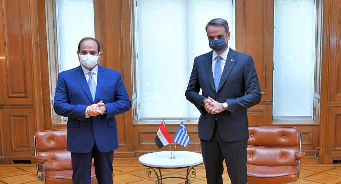 بالصور.. السيسي يبحث مع رئيس الوزراء اليوناني التعاون السياسي والعسكري