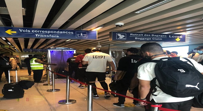 بعثة منتخب مصر تصل توجو استعدادا لمواجهة الثلاثاء في تصفيات أمم إفريقيا