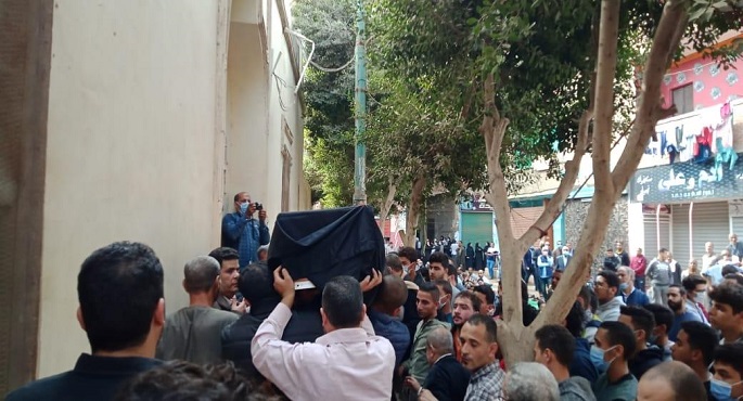 جنازة عسكرية لشهيد الشرطة ” ياسر عصر” بالقليوبية