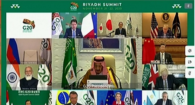 خلال قمة “G 20” .. الملك سلمان : جائحة كورونا تسببت بخسائر اقتصادية كبيرة وشكلت أزمة غير مسبوقة للعالم