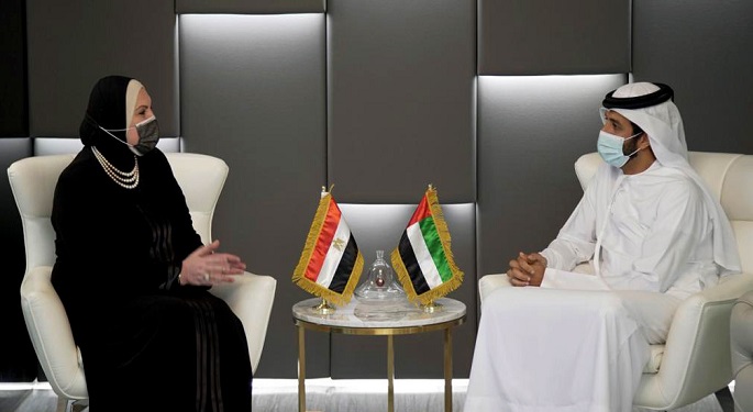 وزيرة التجارة والصناعة تبحث مع وزراء إماراتيين سبل تعزيز التعاون الاقتصادي المشترك