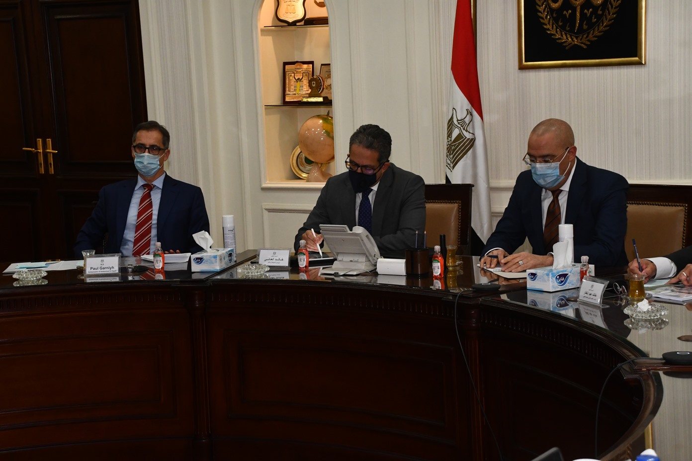وزراء الإسكان والسياحة والتعليم العالى والسفير السويسري بالقاهرة يناقشون بدء تنفيذ “جامعة لوزان” بمدينة العلمين الجديدة