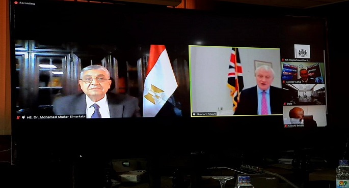 وزير الكهرباء والطاقة المتجددة يشارك فى أول ندوة وزارية افتراضية بين المملكة المتحدة وأفريقيا حول الطاقة المتجددة