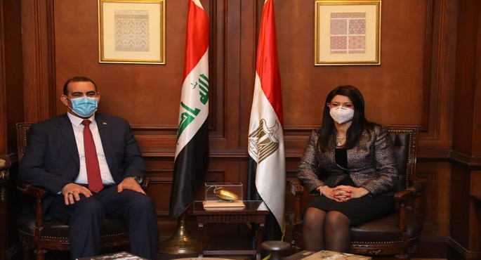 بالصور .. وزيرة التعاون تبحث مع وزير التخطيط العراقي متابعة نتائج اللجنة العليا المشتركة