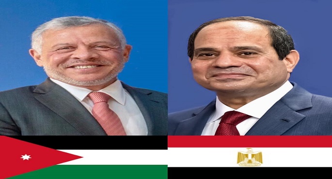 الرئيس السيسي يبحث هاتفيا مع العاهل الأردني آخر مستجدات الأوضاع الإقليمية وسبل تعزيز العلاقات بين البلدين