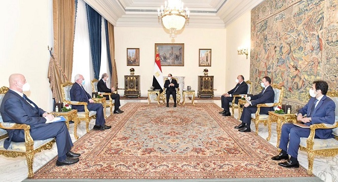 بالصور .. خلال استقباله وزيري خارجية الاردن و فلسطين .. الرئيس السيسى : القضية الفلسطينية من ثوابت السياسة المصرية