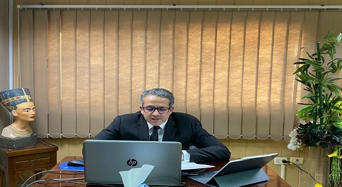 وزير السياحة والآثار يشارك في المؤتمر الدولي لبحث كيفية استئناف الحركة السياحية على مستوى العالم