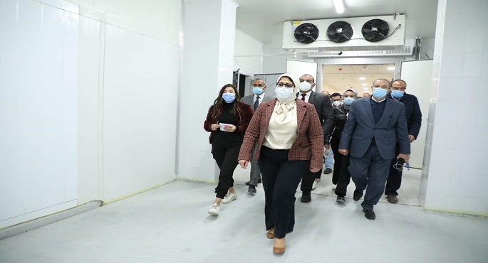 بالصور.. وزيرة الصحة تتفقد المجمع القومي للأمصال واللقاحات بحلوان بتكلفة 142 مليون جنيه