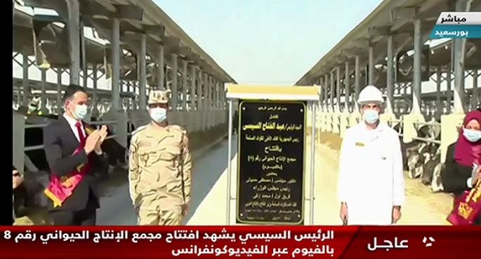 الرئيس السيسي يفتتح مشروعات تنموية عبر الفيديو كونفرانس