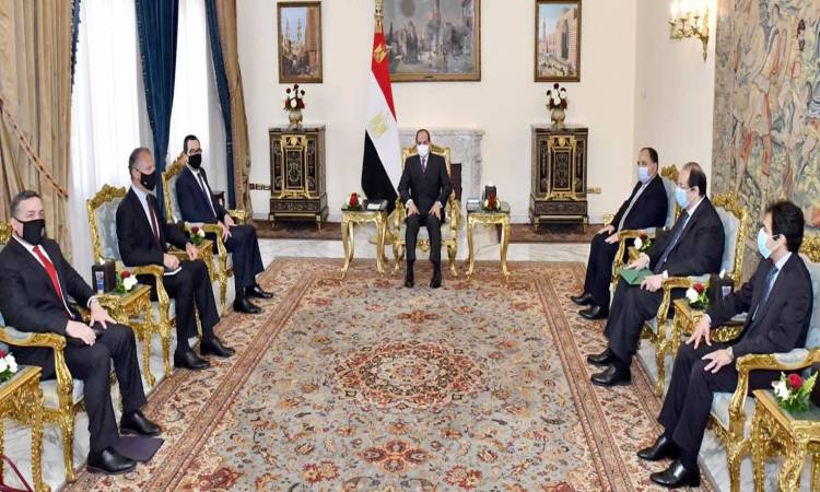 خلال استقباله وزير الخزانة الأمريكى .. الرئيس السيسي : القضية الفلسطينية جوهر قضايا الشرق الأوسط