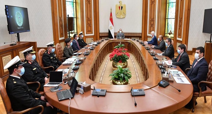 الرئيس السيسي يستقبل رئيس شركة لورسن الألمانية لصناعة السفن والمدمرات