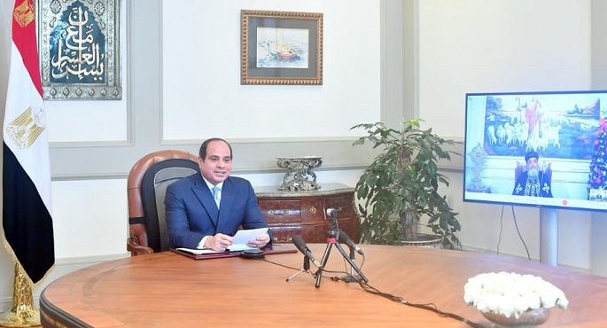 بالفيديو.. خلال تهنئة البابا بعيد الميلاد.. السيسي: لا ينبغي أن تكون ديانة المواطن أساسا للتمييز