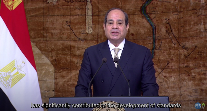 بالفيديو .. السيسي لمنظمة التعاون الاقتصادى والتنمية : أزمة كورونا فرصة لتطوير السياسات التنموية