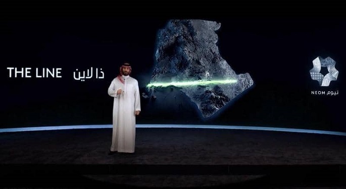 ولي العهد السعودي يطلق “ذا لاين”.. مدينة مليونية بطاقة متجددة 100%