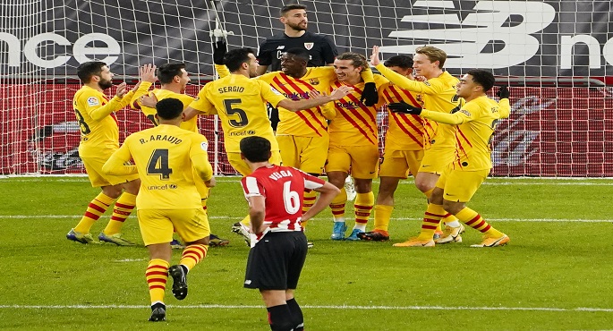 ميسي يقود برشلونة للفوز علي أتليتك بيلباو 2ـ1 في الدوري الاسباني