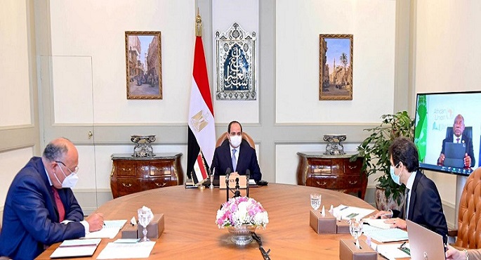 بالصور .. السيسى يؤكد أهمية تعزيز الجهود القارية المشتركة لمكافحة تداعيات كورونا على اقتصاديات وصحة وأمن الشعوب الأفريقية