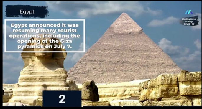 اختيار مصر من الوجهات السياحية العالمية التي يمكن السفر إليها الآن