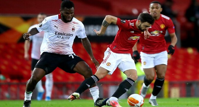 ميلان يتعادل مع مانشستر يونايتد بهدف لكل منهما في الدوري الأوروبي
