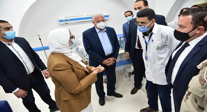 بالصور.. وزيرة الصحة ومحافظ جنوب سيناء يفتتحان مستشفى طابا المركزي بتكلفة 36 مليون جنيه