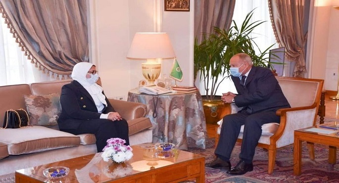 وزيرة الصحة تبحث مع الأمين العام للجامعة  العربية سبل استمرار تقديم الدعم الطبي للدول العربية
