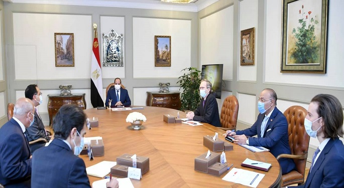 الرئيس السيسي يؤكد توجه مصر لتطوير التعاون مع الشركات الفرنسية