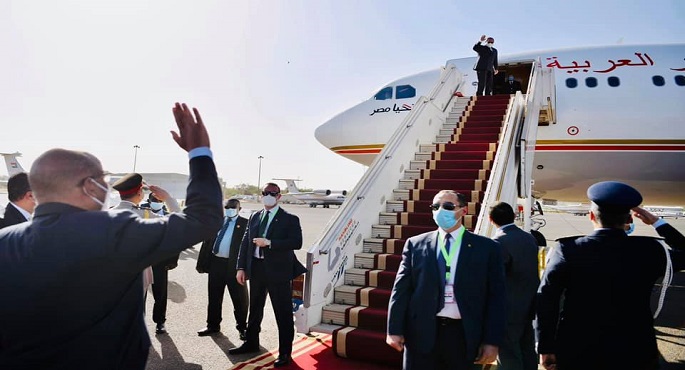 الرئيس السيسي يعود إلى أرض الوطن بعد إتمام زيارته للسودان