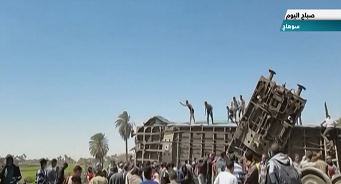 تغطية خاصة لحادث تصادم قطارى سوهاج