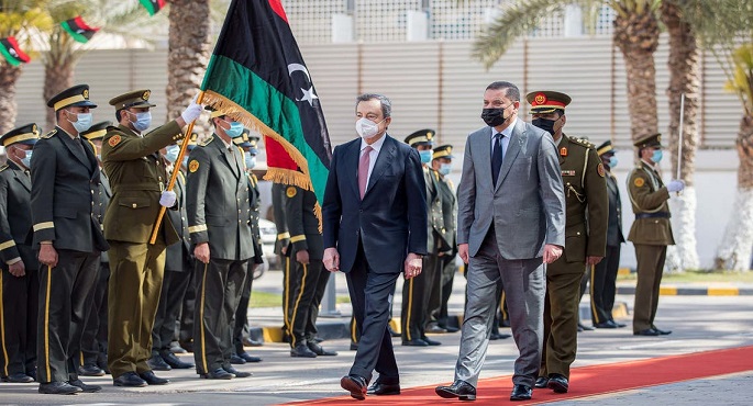 رئيس الوزراء الإيطالي يصل إلى طرابلس في أول زيارة خارجية له