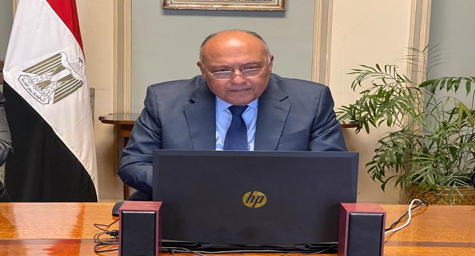 بالصور.. عبر الفيديو كونفرنس.. الوزير شكري يعقد مشاورات سياسية مع نظيره المغربي