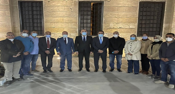 بالصور.. وزير الإسكان يتابع أعمال الترميم والتجديد التى تم تنفيذها بقبة قنصوة الأثرية