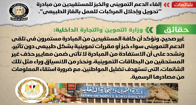 مجلس الوزراء ينفي إلغاء الدعم التمويني والخبز للمستفيدين من مبادرة “تحويل وإحلال المركبات للعمل بالغاز الطبيعي”