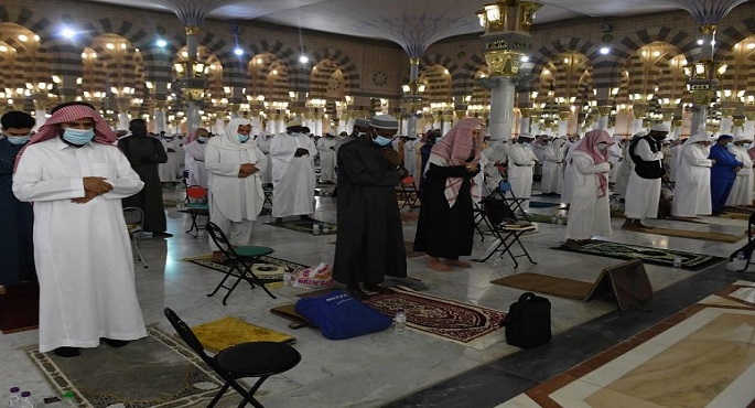 إقامة أول صلاة جمعة بالمسجد النبوي في شهر رمضان