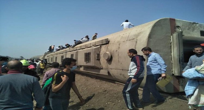 النيابة العامة تبدأ إجراءات التحقيق في حادث قطار قرية سندنهور بمركز بنها