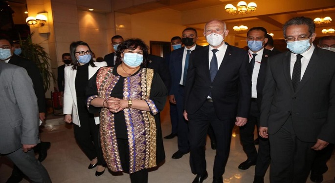 بالصور.. الرئيس التونسي يشهد احتفالية مصرية تونسية على المسرح الكبير بدار الأوبرا