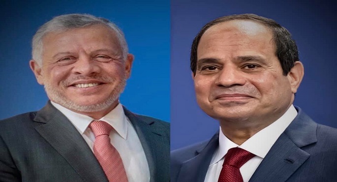 الرئيس السيسي وعاهل الأردن يبحثان هاتفيا العلاقات الثنائية ومستجدات القضايا الإقليمية والدولية