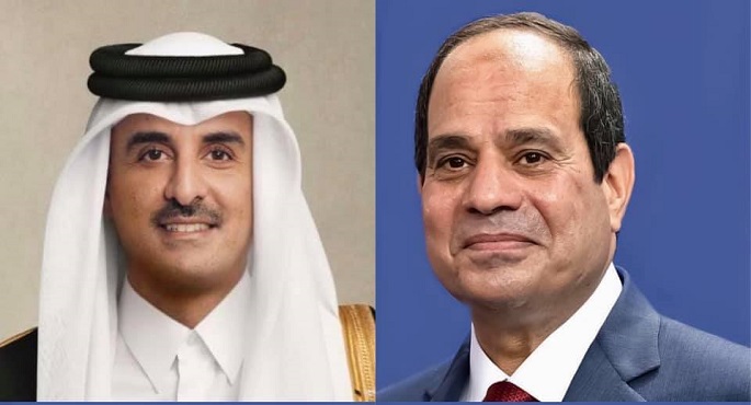 الرئيس السيسي يتلقى اتصالاً هاتفياً من أمير قطر للتهنئة بحلول شهر رمضان المبارك
