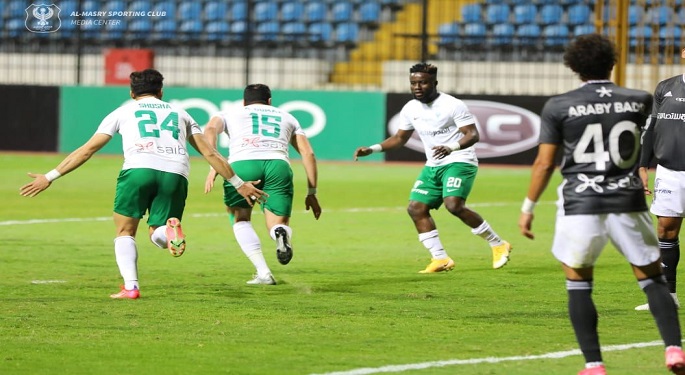 المصري يفوز على الجونة ويتقدم لوصافة الدوري