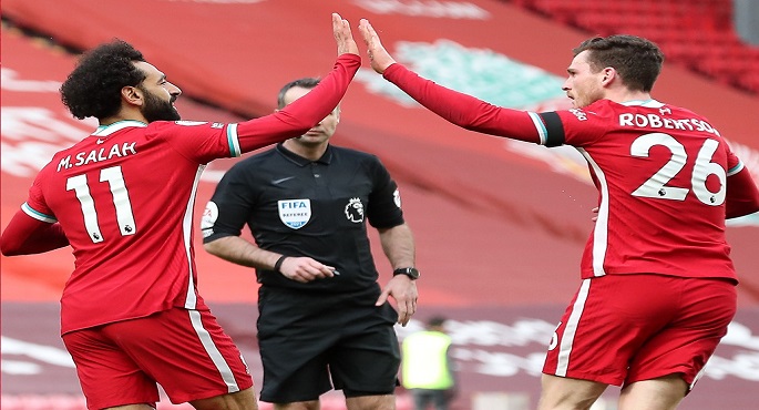 محمد صلاح يقود ليفربول للفوز على استون فيلا 2-1 بالدوري الإنجليزي