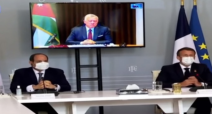 قمة ثلاثية بين الرئيس السيسي ونظيره الفرنسي والعاهل الأردني بشان الأوضاع في فلسطين