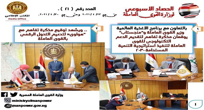 بالصور.. حصاد الأسبوع لوزارة القوى العاملة .. تعيين 8484 شاباً في 6 محافظات