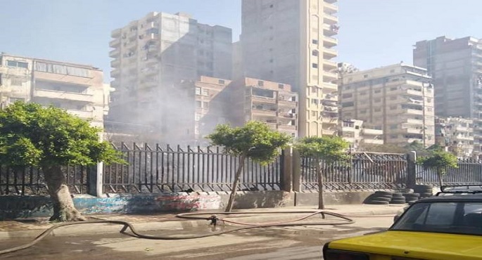 حريق محدود بحرم السكة الحديد في الإسكندرية